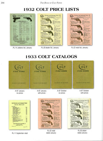 Colt 1932 (July) catalogs in Ogle's book