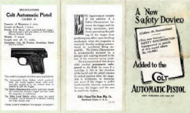 Colt New Safety Device 1918 brochure panel 2