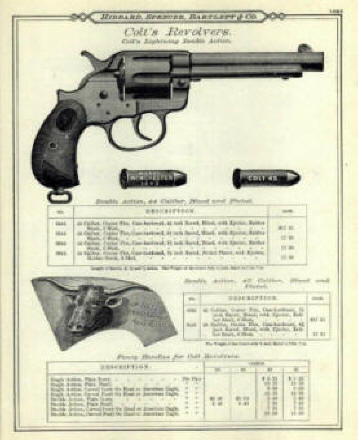 Colt produced artwork for printing revolver 'cuts' used in this 1890s 