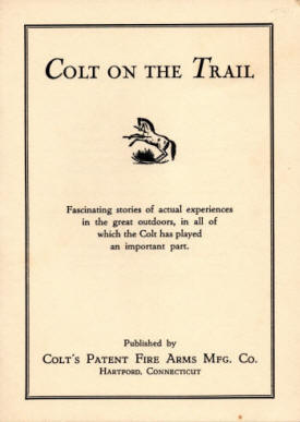 Colt On The Trail Handbook 1934 page 1