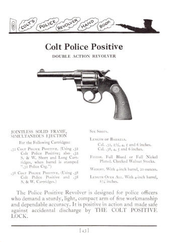1925 Colt's Police Revolver Handbook page 5