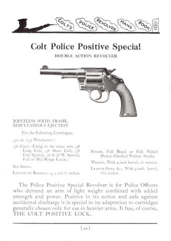 1925 Colt's Police Revolver Handbook page 7