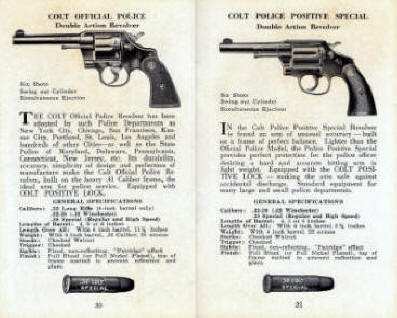1927 Colt Official Police and Police Positive Special revolvers