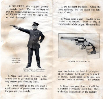 Colt Shooting Suggestions 1930s showing policeman shooting