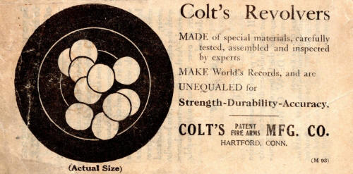1916 Colt special instructions pamphlet from revolver box
