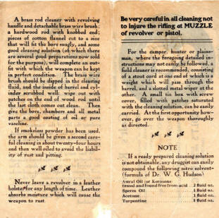 1916 inside of colt special instructions form m93
