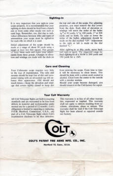 1959 Cp;t,aster te;escp[oc sogjt instructions for 2.5 x 4x scope