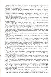 List of colt guns in evolution of colt guns