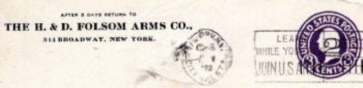 H. & D. FOLSOM ARMS COMPANY  letter head