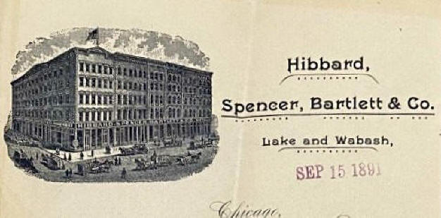 Hibbard, Spencer, Bartlett & Co. invoice