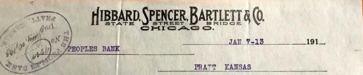 Hibbard, Spencer, Bartlett & Co. letter head
