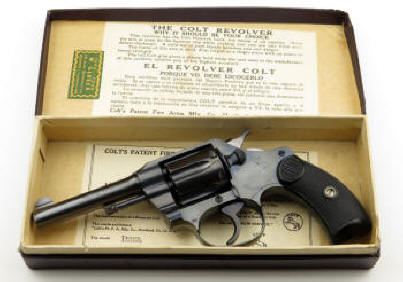 Colt Pocket Positive .32 police, 1st. issue (1922) 3 1/2" bbl box with revolver