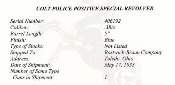 englarged colt factory letter