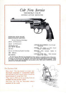 Colt 1924 catalog Colt New Service .45 LC 