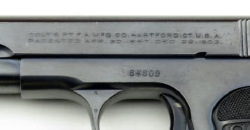 Colt Model 1908 Automatic Pistol .380 A.C.P. close-up