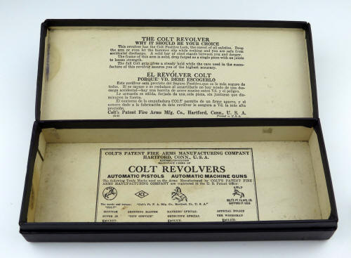  Colt 1928 police positive revolver marked  AM. RWY. EXP. box interior