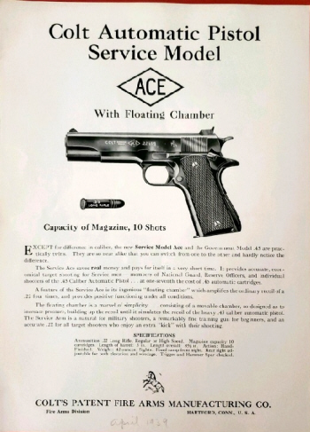 &nbsp;Colt-1939-Ace-pistol-service-model-fire-arm-division