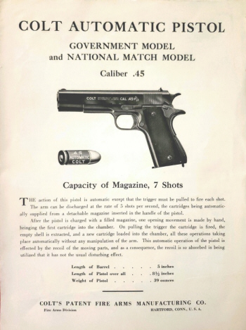Colt-fire-arms-auto-pistol-government-model-national-match-model-A1662