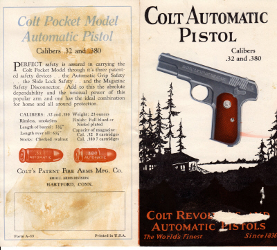 A-89 &nbsp;"Colt Pocket Model Automatic Pistol Caliber .32 & .380"