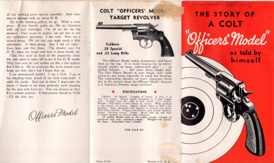 A-122 "The Story of a Colt Officers Model"&nbsp;