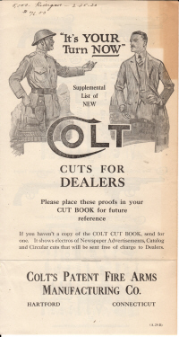 "1920 Colt's cuts for dealers" -1
