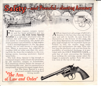 A-39 "Colt Army Special Revolver- Unerring Accuracy" -2
