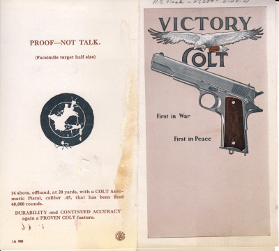 A-62 "Victory Colt, First in War. First in Peace"