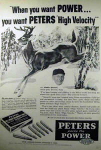 peters 1956 deer ammo ad