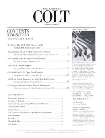 2003 spring the rampant colt magazine contents