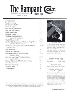 2006 winter Rampant Colt magazine contents