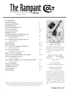 2007 Summer rampant colt magazine contents