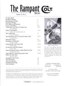 2011 fall rampant colt magazine contents