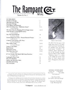 2013 fall rampant colt magazine content