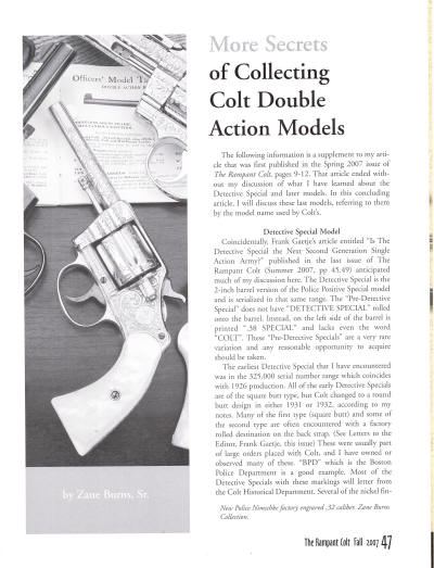 Secrets for collecting double-action Colt revolvers page 5