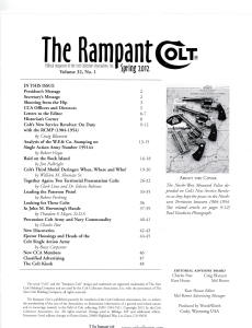 2012 spring rampant colt magazine contents