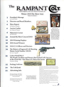2018 winter rampant colt magazine contents