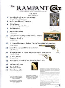 2020 fall rampant colt magazine contents