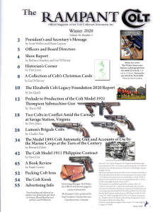 2020 winter rampant colt magazine content