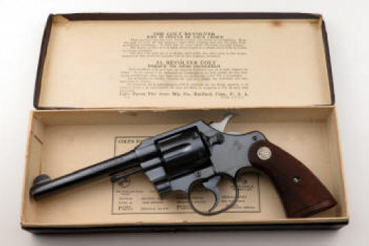 Colt Official Police&nbsp;Model .38 (1937) 5 in. bbl. correct box