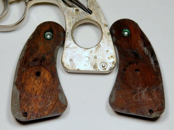 Grips showing serial number inside