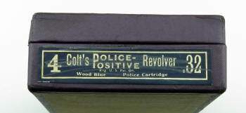 Correct maroon factory box for 1929 .32 police positive revolver box label