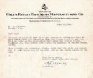 Colt factory letter to owner about parts for his .32 New Police revolver