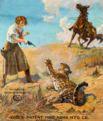 Colt poster c.1920s 'Lady and the Jaguar'