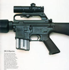 Colt AR-15 with 3x20 scope mounted on carry handle