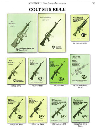 Colt M-16 manuals from Ogle