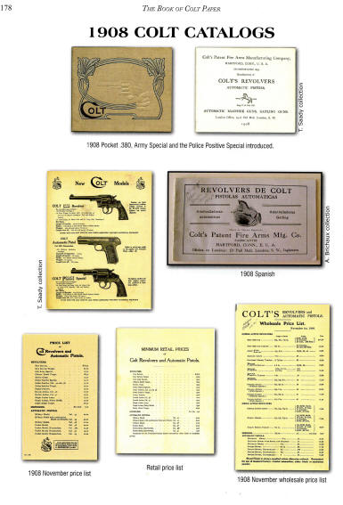 1908 Colt Catalog from Ogle's book of Colt paper
