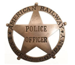 American Railway Express Co. police officer badge